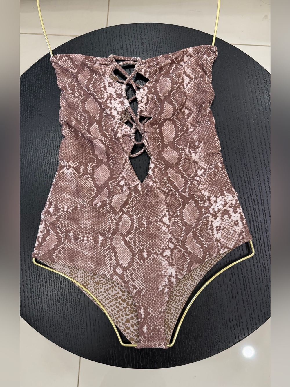 Acacia Swimwear Reversible Snakeskin Print One Piece Bathing Suit - NEVER WORN